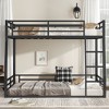 Lycvki Black Metal Bunk Bed for Teens and Adults, No Box Spring Needed - 2 of 4