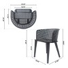 2pc Outdoor Patio Chairs, Powder-Coated Iron Frame with Cutout Design, Weather-Resistant Seating for Garden or Porch - Coolbibila - 4 of 4