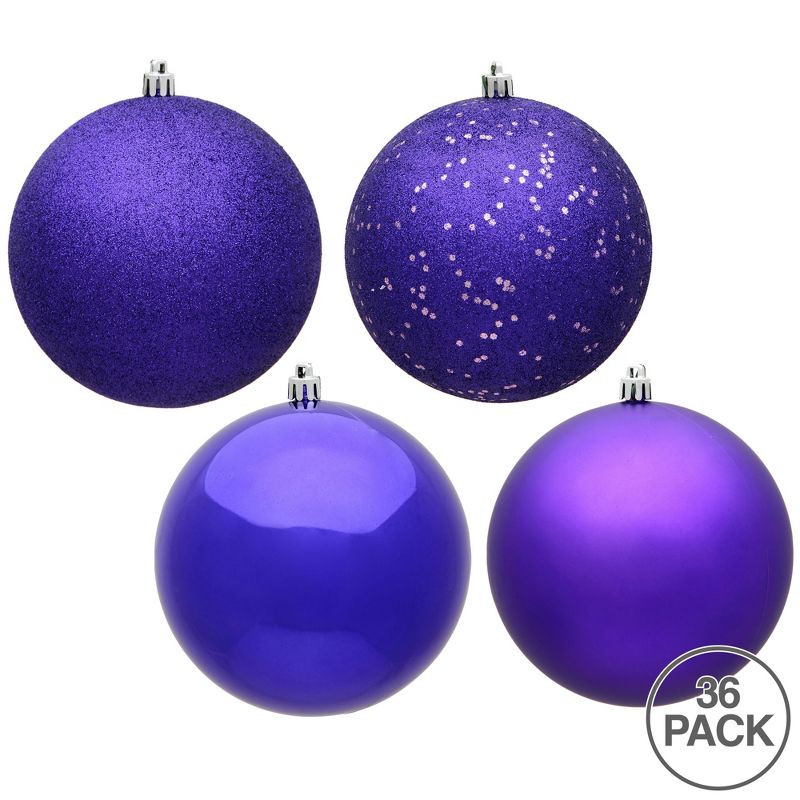 Vickerman Purple Ball Ornament, 2 of 4