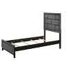 XIYUYEU Twin/Full/Queen Size Wood Platform Bed Frame with Geometric Design Headboard,Low Profile Panel Bed Frame,Box Spring Required,Easy Assembly - 4 of 4