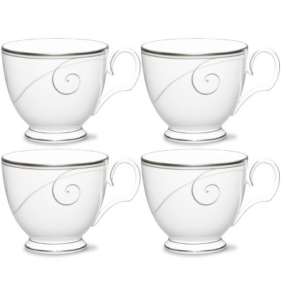 Noritake Platinum Wave Set of 4 Cups