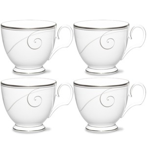 Noritake Platinum Wave Set of 4 Cups - 1 of 2