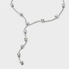 Stone Y-Necklace - Silver: Lobster Claw Clasp, Zinc Alloy, 8" Length, 3-Piece Set - 3 of 4