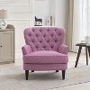 NicBex Modern Nailhead Trim Button-Tufted Accent Chairs for Living Room,Comfy Upholstered Lounge Chair with Curved Backrest - 2 of 4