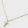 14K Gold Dipped Twisted Bubble Initial Necklace - A New Day™ Gold - 4 of 4