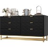 6 Drawer Dresser for Bedroom, 53.5” Large Dresser with Metal Legs, Modern Dresser Chest Organizer with Wide Storage, Chest of Drawers for Bedroom - 4 of 4