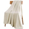 Kate Aurora Ultra Soft & Plush Oversized Ivory Beige Cloud Fleece Accent Throw Blanket - 50" x 70" - 2 of 3