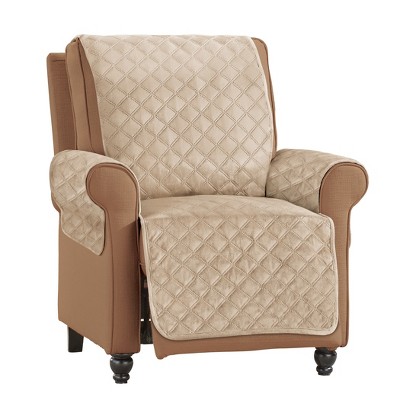 Collections Etc Soft Velvet Waterproof Quilted Furniture Cover