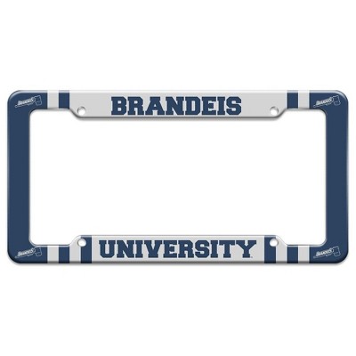 Brandeis University Logo License Plate Tag Frame