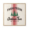 30" x 30" Monika Strigel Farmhouse Shabby Sign Fresh Trees Bamboo Framed Wall Art - Deny Designs: Modern Canvas, Seasonal Decor - 2 of 4