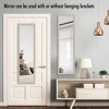 Americanflat Over The Door Mirror - Door Mirror for Bedroom, Bathroom, Dorm, Long Full Body Mirror - Light Wood - 2 of 4