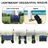 All-in-One Convertible Folding 4-Wheel Trolley w/ Bench Seat and Dog Leash - Heavy Duty Foldable Utility Trolley - Versatile Seating and Storage Space - 4 of 4