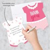 Big Dot of Happiness It's a Girl - Shaped Thank You Cards - Pink Baby Shower Thank You Note Cards with Envelopes - Set of 12 - 2 of 4