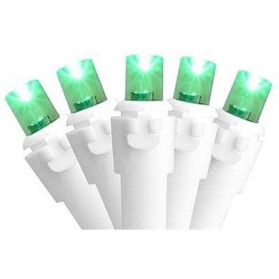 Northlight 50ct Wide Angle LED String Lights Green - 16.25' White Wire