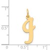 Black Bow Jewelry 14k Yellow Gold Madison Collection LG Classic Script Initial I Pendant - 4 of 4