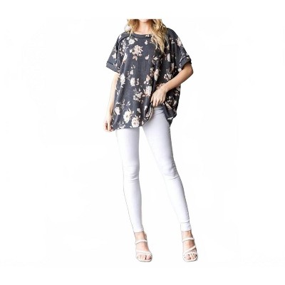 Women's Floral Ribbed Top - HEIMISH USA