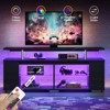 Pinmoco LED TV Stand for TVs up to 70", High Gloss Large Gaming Entertainment Center with Adjustable Shelf PS5 Storage TV Cabinet - 3 of 4