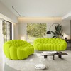 WJSHome Curved Bubble Couch, Comfy Upholstered Sofa,Breathable Mesh Fabric 3D Honeycomb Shape Modern Couches (2 Seater, 3 Seater) - 2 of 4