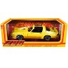 1980 Chevrolet Camaro Z28 with T-Tops Bright Yellow with Stripes 1/18 Diecast Model Car by Greenlight - 3 of 3