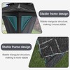 Outdoor Gazebo, Galvanized Steel Double Roof Canopy with Mosquito Net and Curtain, for Garden, Patio, Terrace, Party, Deck, Gray - 3 of 4