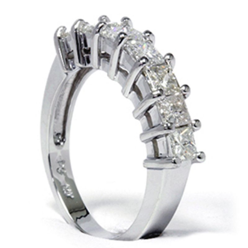 Pompeii3 1ct Princess Cut Diamond Wedding Anniversary Ring, 2 of 6