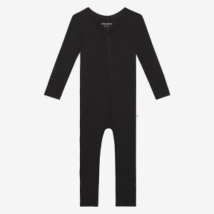 Toddler Black Rib Convertible One Piece - Posh Peanut - 1 of 4