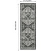 Rug Traditional Floor Cover Thin Print Indoor Non-Slip Machine Washable Rug - 2 of 4