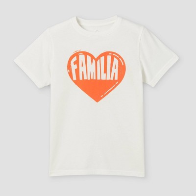 Latino Heritage Month Kids' Familia Short Sleeve T-Shirt - White XS