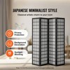VEVOR Room Divider, 4 Panel Japanese Room Divider, Wood Folding Privacy Screen Indoor, Japanese Partition Dividers Portable Decoration Screens Black - 3 of 4