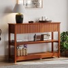 KIGFTSOD Fluted MDF Console Table with Dual Drawers & Display Shelf , Stylish Entryway/Sofa Accent - 2 of 4