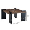 Vynxaria 2-Piece Black Glass Sofa Table Set with Metal Legs ?¡§C Modern Elegance - 2 of 4