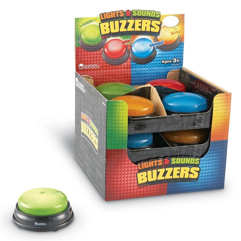 Learning Resources Lights and Sounds Buzzers - 12 Pieces, Ages 3+ Teacher and Classroom Supplies, 4 of 6