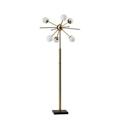 63.5" Doppler Floor Lamp (Includes LED Light Bulb) Antique Brass- Adesso