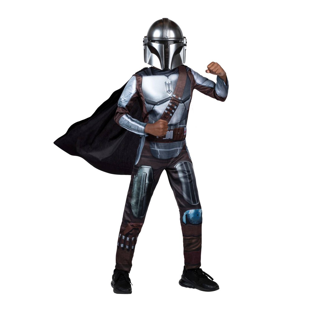 Kids' Star Wars: The Mandalorian Halloween Costume Jumpsuit with Mask S