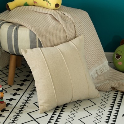 Handwoven Boho Chic 17" Cotton Throw Pillow Cover