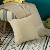 DEERLUX 16" Handwoven Cotton Throw Pillow Cover Flat Natural Design - 3 of 4