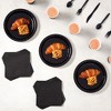 Juvale 144 Piece Black Party Supplies - Serves 24 Disposable Paper Plates, Napkins, Cups, Cutlery for Birthday, Graduation - 2 of 4