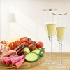 Berkware Luxurious Long Twisted Stem Champagne Flutes with 14k Gold Rim - 10.6oz - 4 of 4