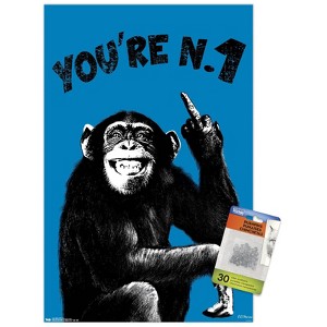 Trends International Chimpy - You're Number One Unframed Wall Poster Prints - 1 of 4