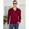 Men's Quarter Zip Up Pullover Casual Stretch Lightweight Mock Neck Polo Sweaters Knitwear - 2 of 4
