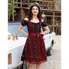 KOJOOIN Costume Women's Cosplay Dress Traditional Costume Carnival Outfit Burgundy rose M - 2 of 4