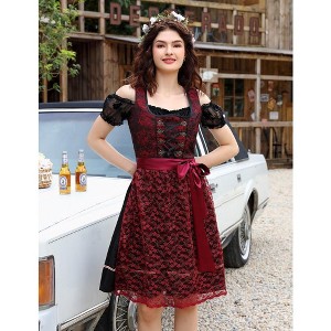 MISSKY Costumes 3 Pcs Dress Women's Dress for  Traditional Carnival Outfits - 1 of 4