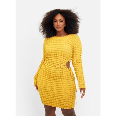 Rebdolls Women's Scorpio Popcorn Smocking Cut Out Mini Bodycon Dress :  Target