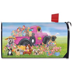 Briarwood Lane Mailbox Cover  - Standard Size - Easter Dogs Holiday Magnetic For Easter Mailbox Cover - 1 of 3