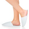 Glamlily 24 Pairs Disposable House Slippers for Guests for Hotel, Spa ,Shoeless Home, White Closed Toe (US Men Size 10, Women 11) - 3 of 4