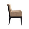 Meridian Furniture,Gwendolyn Linen Textured Fabric Dining Arm Chair - 4 of 4