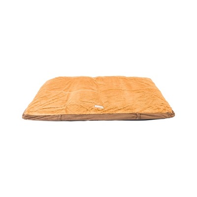 Medium Mocha and Earth Brown Faux Suede Orthopedic Pet Bed