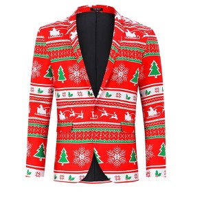Clearlove Tuxedo Jackets One Button Slim Fit Formal Suits Blazer with Bow Tie Formal Blazer - 1 of 4