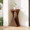 Lyngins Twisted Spiral Patio End Tables, MGO Accent Table, Wood-Look Outdoor End Table for Patio or Indoor Use, Outdoor Side Table - 3 of 4