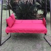 Nestfair 93.8" 3-Person Metal Patio Swing Chair Swing Bed with Cushion and Adjustable Canopy - 4 of 4